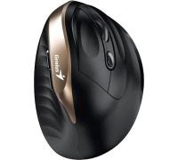 Вертикальная мышь Genius Ergo 8250S черный/золотистый