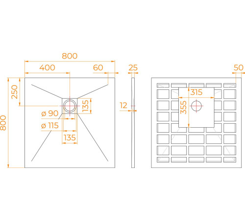 Душевой поддон RGW Stone Tray-W 14152088-01-11