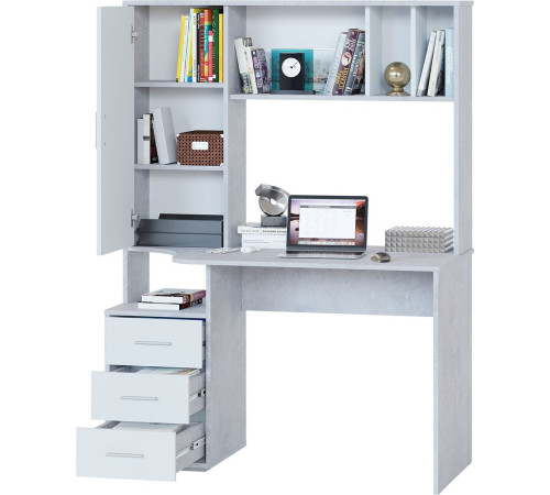 Стол Сокол КСТ-16 бетон/белый