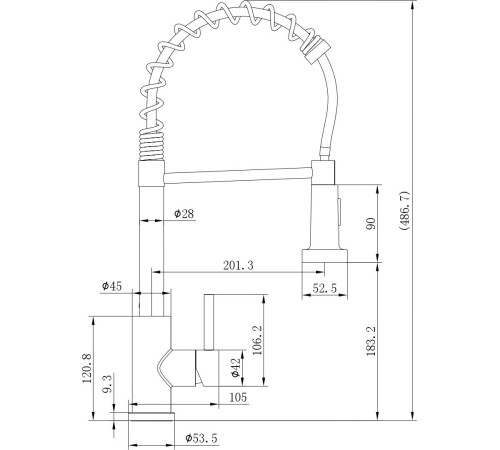 Смеситель Ekko E4801-7