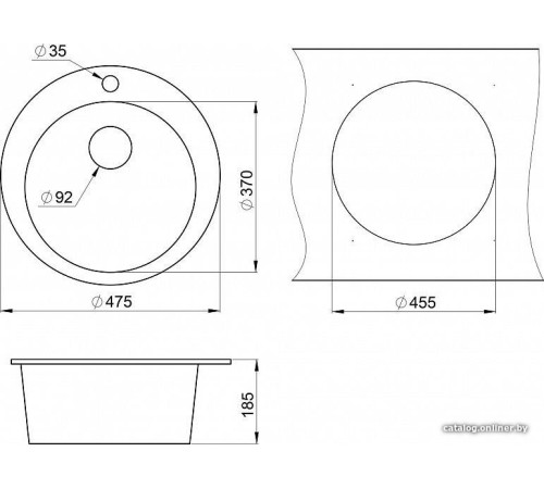 Кухонная мойка Granula GR-4801 пирит