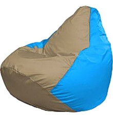 Кресло-мешок Flagman Груша Мега Super Г5.1-96 тёмно-бежевый/голубой