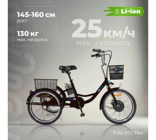 Электровелосипед MyWay Trike 350 Max 24 р.15 черный