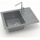 Кухонная мойка MARRBAXX Карельский камень модель 150/Q8 F150Q008 серый/темно-серый