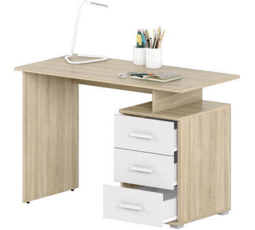 Стол Славянская столица Д-СП1 дуб сонома/белый