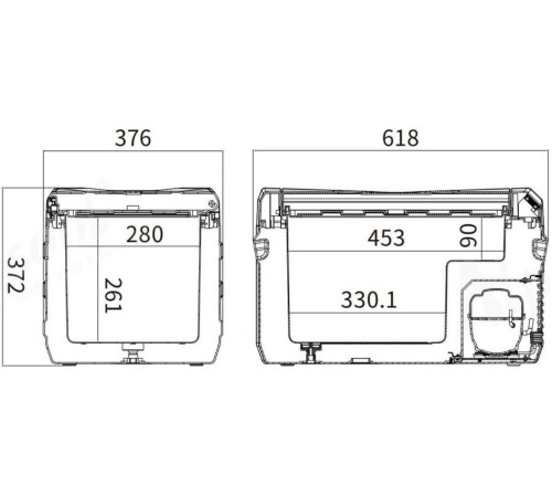 Компрессорный автохолодильник Alpicool NL30 12/24, без адаптера 220В