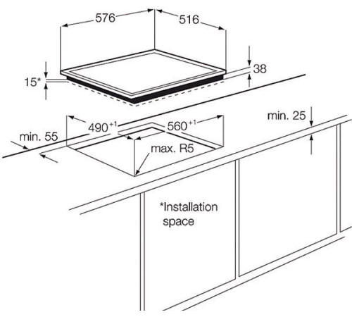 Варочная панель Electrolux EHF6342XOK