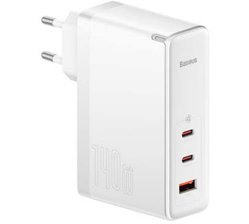 Сетевое зарядное Baseus GaN5 Pro Fast Charger 2C+U 140W EU белый