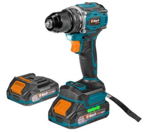 Дрель-шуруповерт Bort BAB-21S 93414912 с 2-мя АКБ, кейс