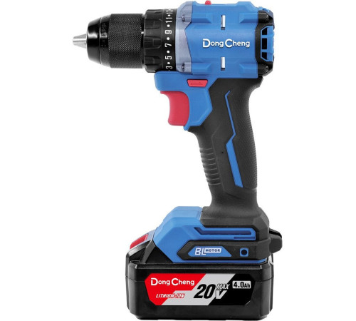 Дрель-шуруповерт DongCheng DCJZ2060 Type EM с 2-мя АКБ, кейс
