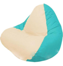 Кресло-мешок Flagman Релакс Г4.1-014 светло-бежевый/бирюзовый