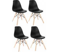 Стул Mio Tesoro Бари SC-001 4 шт, черный/дерево