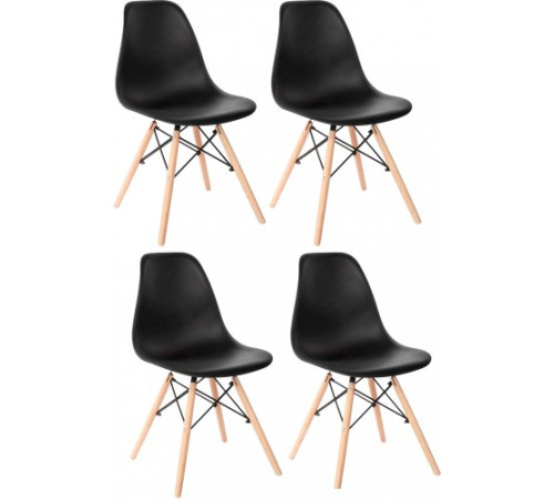 Стул Mio Tesoro Бари SC-001 4 шт, черный/дерево