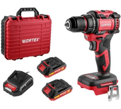 Дрель-шуруповерт Wortex BD 2025 DLi 1329837 с 2-мя АКБ, кейс