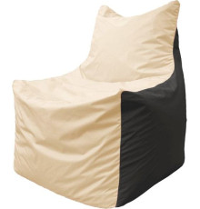 Кресло-мешок Flagman Фокс Ф2.1-130 слоновая кость/чёрный