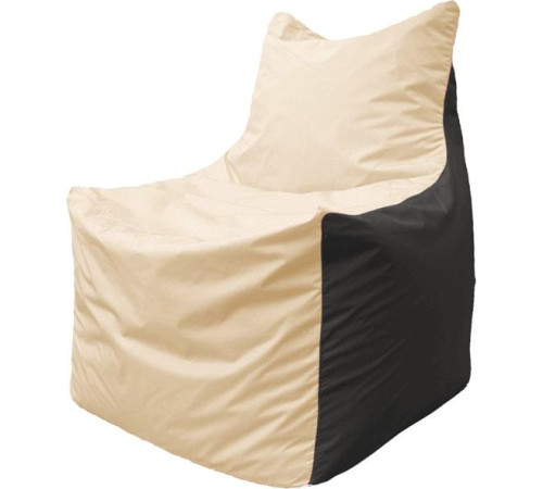 Кресло-мешок Flagman Фокс Ф2.1-130 слоновая кость/чёрный