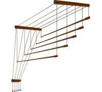 Сушилка для белья Comfort Alumin Потолочная Алюминиевая Bronze Style 5 прутьев 2.0м бронзовый