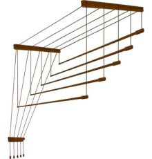 Сушилка для белья Comfort Alumin Потолочная Алюминиевая Bronze Style 5 прутьев 2.0м бронзовый