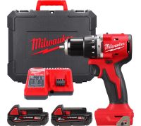 Ударная дрель-шуруповерт Milwaukee M18 M18BLPDRC-202C 4933492822 с 2-мя АКБ 2 Ач, кейс
