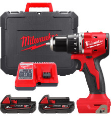 Ударная дрель-шуруповерт Milwaukee M18 M18BLPDRC-202C 4933492822 с 2-мя АКБ 2 Ач, кейс