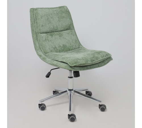 Офисное кресло AksHome Lola зеленая рогожка GY91-14/хром