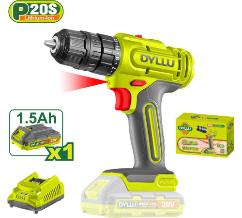 Дрель-шуруповерт Dyllu DTCDP511 с 1-им АКБ