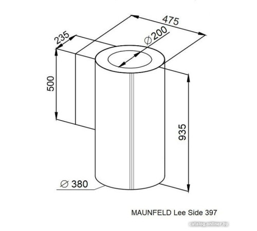 Кухонная вытяжка MAUNFELD Lee Side 397 черный