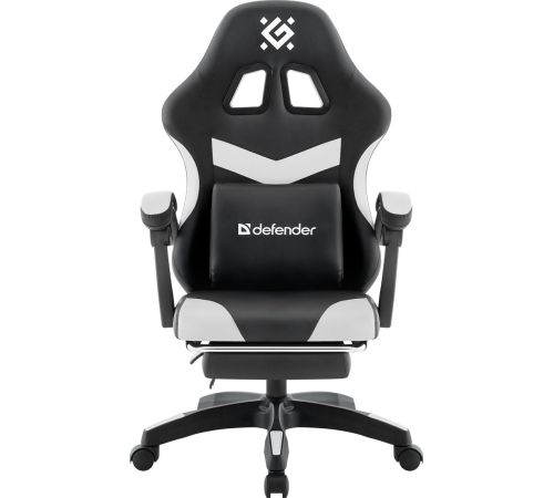 Игровое геймерское кресло Defender Runa Pro черный/белый