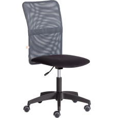 Кресло TetChair Star флок/ткань черный/серый, 35/W-12