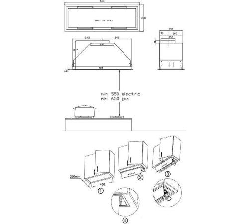 Кухонная вытяжка Korting KHI 6997 GW