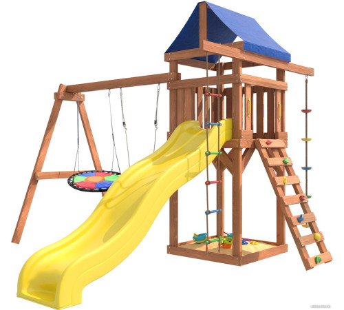 Игровой комплекс National Tree Company Качели лодочка и гнездо Свиби IgroWoods ДП-8