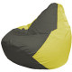 Кресло-мешок Flagman Груша Мини L Г0.1-360 темно-серый/желтый