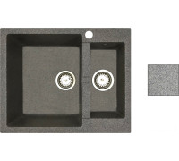 Кухонная мойка БелЭворс Duet L серый, без сифона