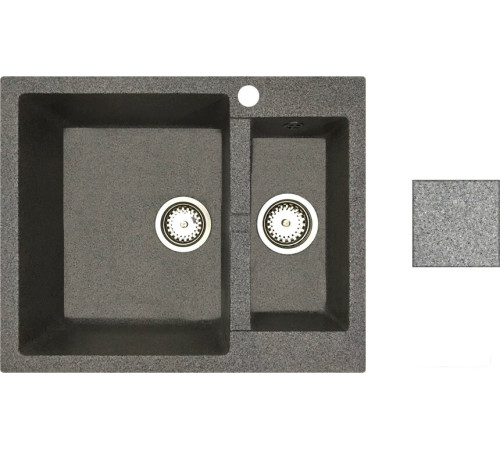 Кухонная мойка БелЭворс Duet L серый, без сифона