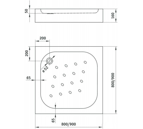 Душевой поддон Deante Corner 90x90 KTC 041B