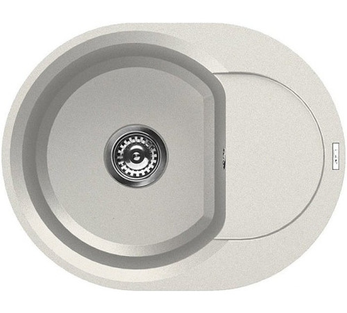 Кухонная мойка Elleci Easy Round 600 Bianco Titano 68