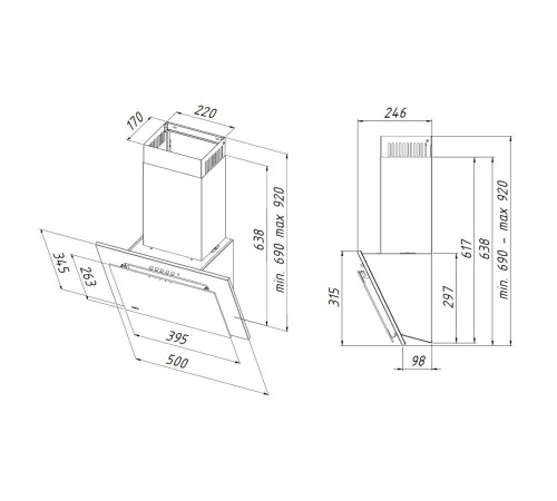 Кухонная вытяжка Akpo Nero Eco 50 WK-4 черный