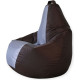 Кресло-мешок Mio Tesoro Груша Kombo XXL GF-130x85-SHS шоколад/серебристый
