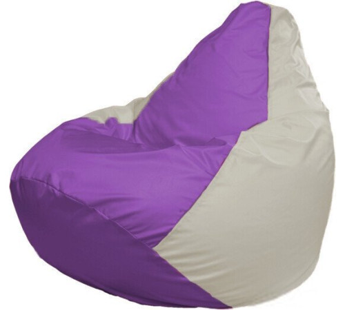 Кресло-мешок Flagman Груша Макси Г2.1-113 белый/сиреневый