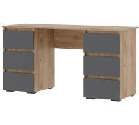 Стол Стендмебель Хелен ПС-02 серый графит/дуб крафт золотой