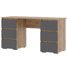 Стол Стендмебель Хелен ПС-02 серый графит/дуб крафт золотой