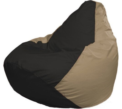 Кресло-мешок Flagman Груша Макси Г2.1-405 бежевый темный/черный