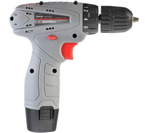 Дрель-шуруповерт Победа ДА-12П/1 Ли с 1-м АКБ