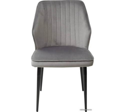 Стул M-City Seattle-V 461MC03826 светло-серый 26 велюр/черный