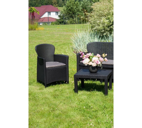 Набор садовой мебели Ipae Progarden JUN06CAN антрацит