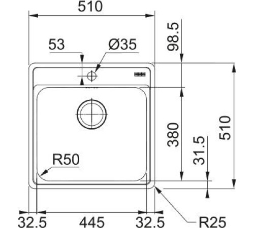 Кухонная мойка Franke BCX 610-51 TL 101.0689.942 стальной