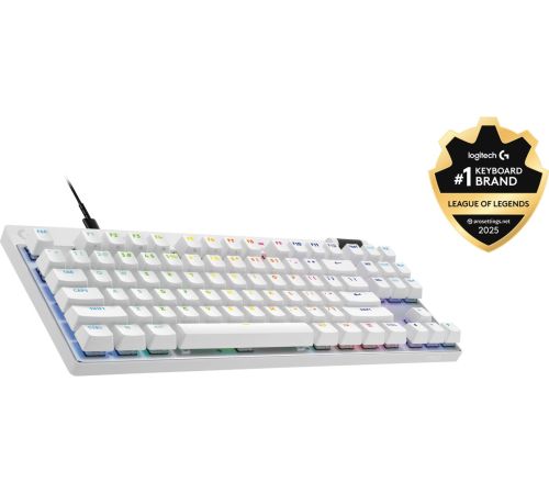 Клавиатура Logitech G Pro X TKL Rapid 920-013244 белый, нет кириллицы