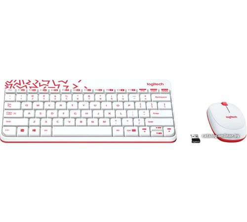 Офисный набор Logitech MK240 Nano 920-008160 белый