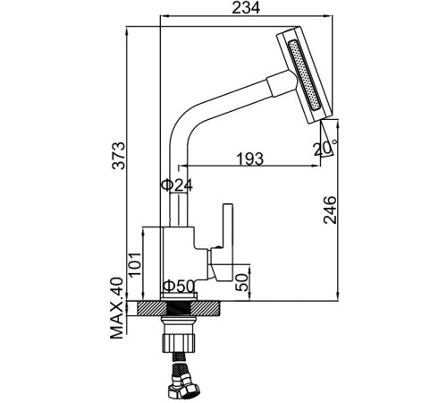 Смеситель Ledeme L4099-4