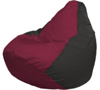 Кресло-мешок Flagman Груша Макси Г2.1-299 черный/бордовый